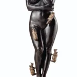 Roberto Fabelo – Rinocerontes Romanticos sculpture bronze and stainless steel 198.1 x 61 x 61 cm Executed in 2017 Edic 9 and 3 P/A Signed, 7/9